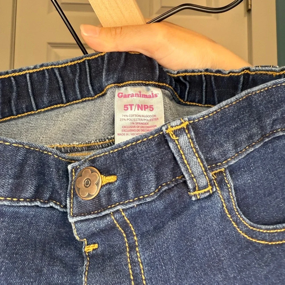 Garanimals Girls‎ Dark Wash Denim Jeans Size 5T Elastic Waist Casual Kids - Picture 4 of 4